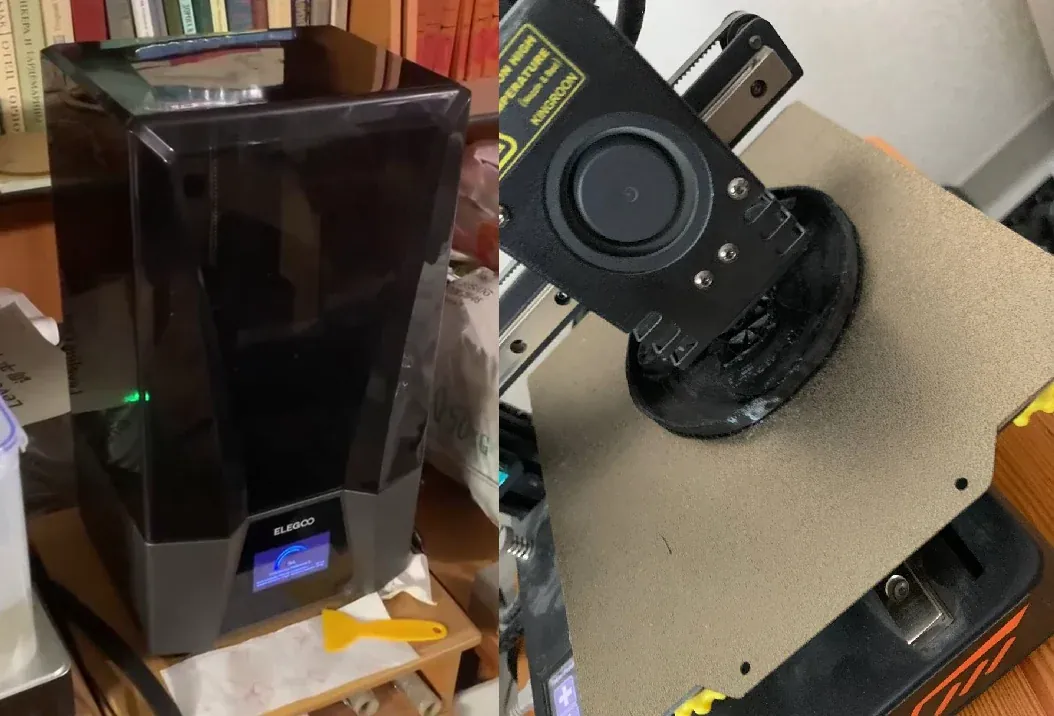 Фотополимерный принтер рядом с FDM